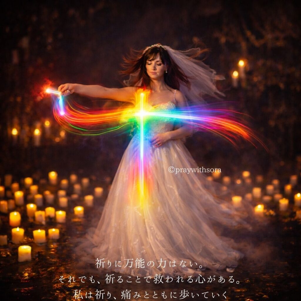 祈りに万能の力はない。それでも、祈ることで救われる心がある。私は祈り、痛みとともに歩いていく。