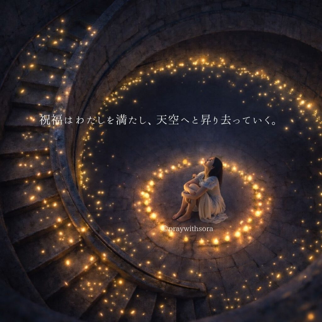 祝福はわたしを満たし、天空へと昇り去っていく。