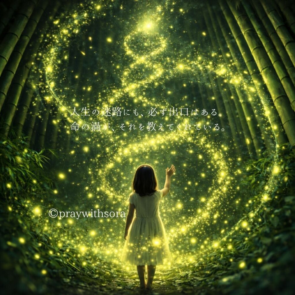 人生の迷路にも、必ず出口はある。命の渦が、それを教えてくれている。