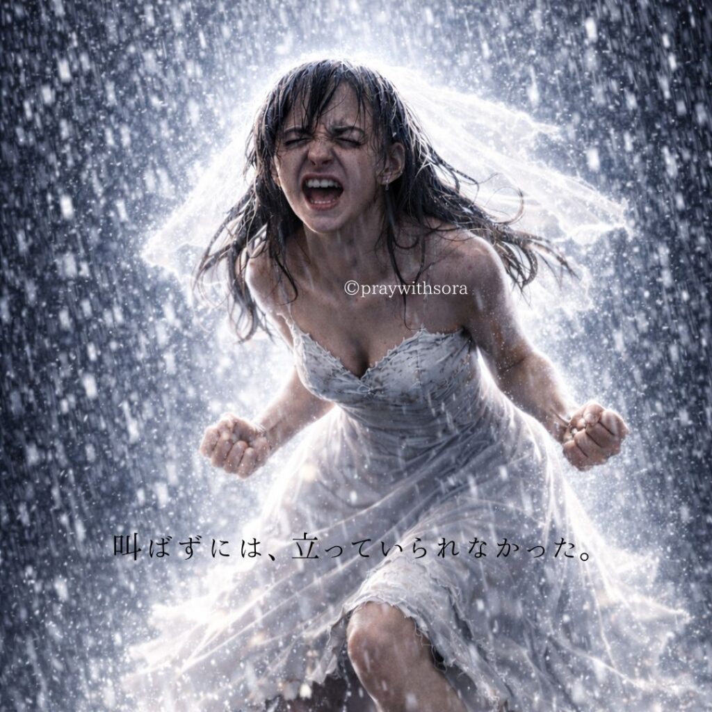 叫ばずには、立っていられなかった。