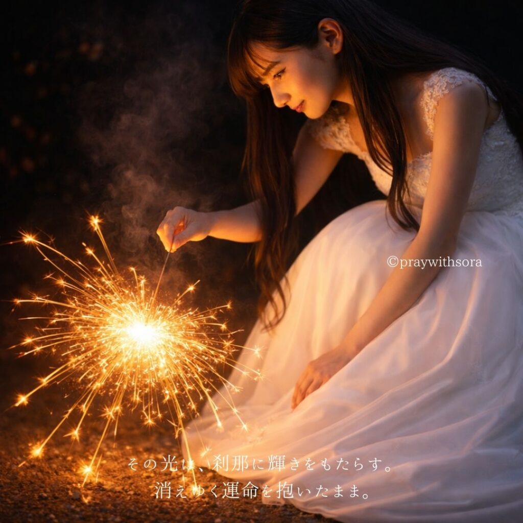 その光は、刹那に輝きをもたらす。
消えゆく運命を抱いたまま。